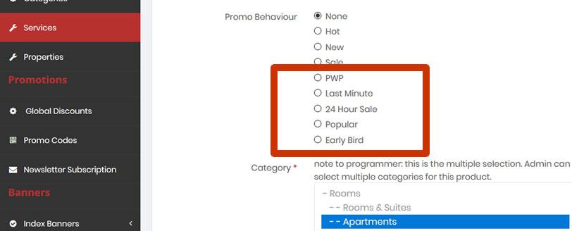 Promotional behaviors